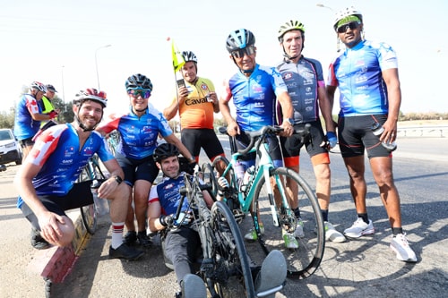 Riders in group photo